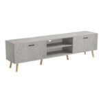 Έπιπλο τηλεόρασης Gorna pakoworld μπεζ εφέ μαρμάρου 180x35x48.6εκ - Image 2