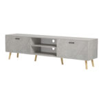 Έπιπλο τηλεόρασης Gorna pakoworld μπεζ εφέ μαρμάρου 180x35x48.6εκ - Image 4