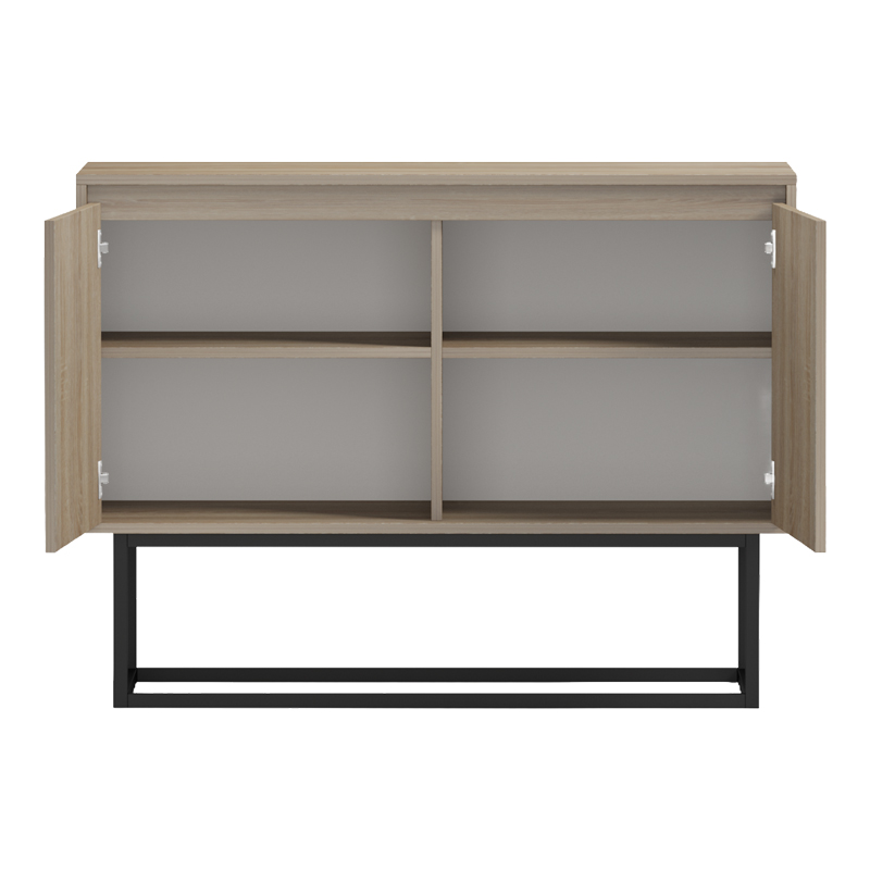 230-000269-1 Μπουφές Dabia pakoworld sonoma-πόδι μαύρο μέταλλο 100x40x74εκ - Image 1