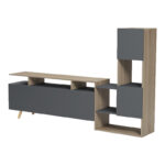 Σύνθετο σαλονιού Defry pakoworld sonoma-ανθρακί 177.5x31.5x110εκ - Image 4