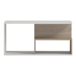Τραπέζι σαλονιού Kelena pakoworld sonoma-λευκό 90x51x43εκ - Image 2
