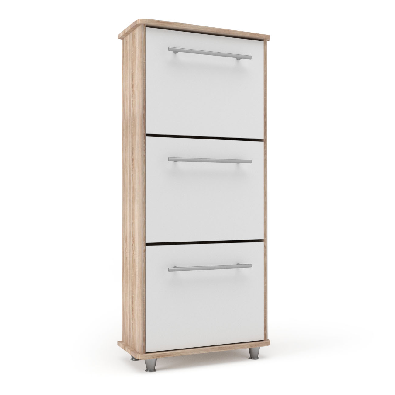 2337 Παπουτσοθήκη Niag 5803D 58x26.5x132εκ Σονόμα-Λευκή - Image 1