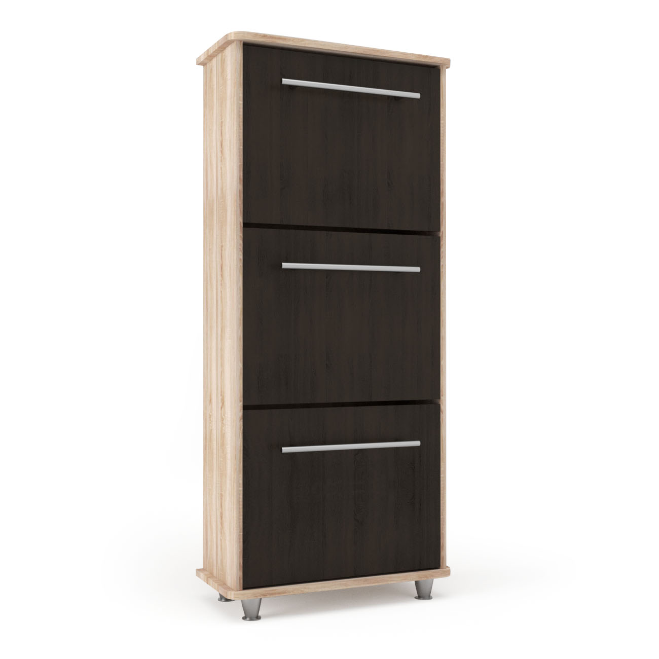 2339 Παπουτσοθήκη Niag580 58x26.5x132εκ Wenge-Sonoma - Image 1