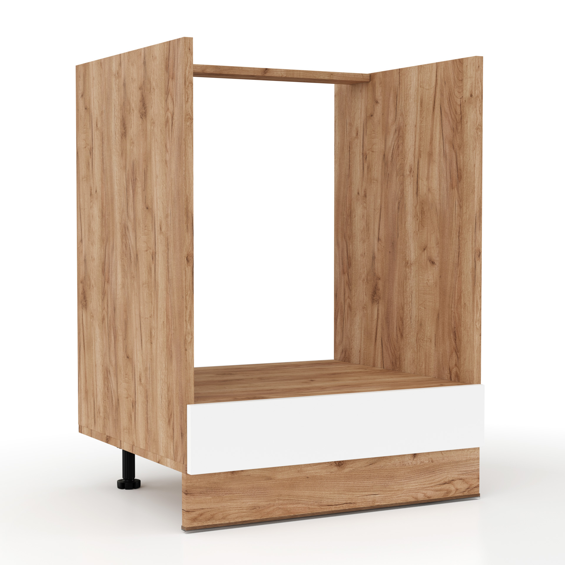 2377 Επιδαπέδιο ντουλάπι κουζίνας Soft Λευκό με βελανιδιά 60x51x81,5εκ - Image 1