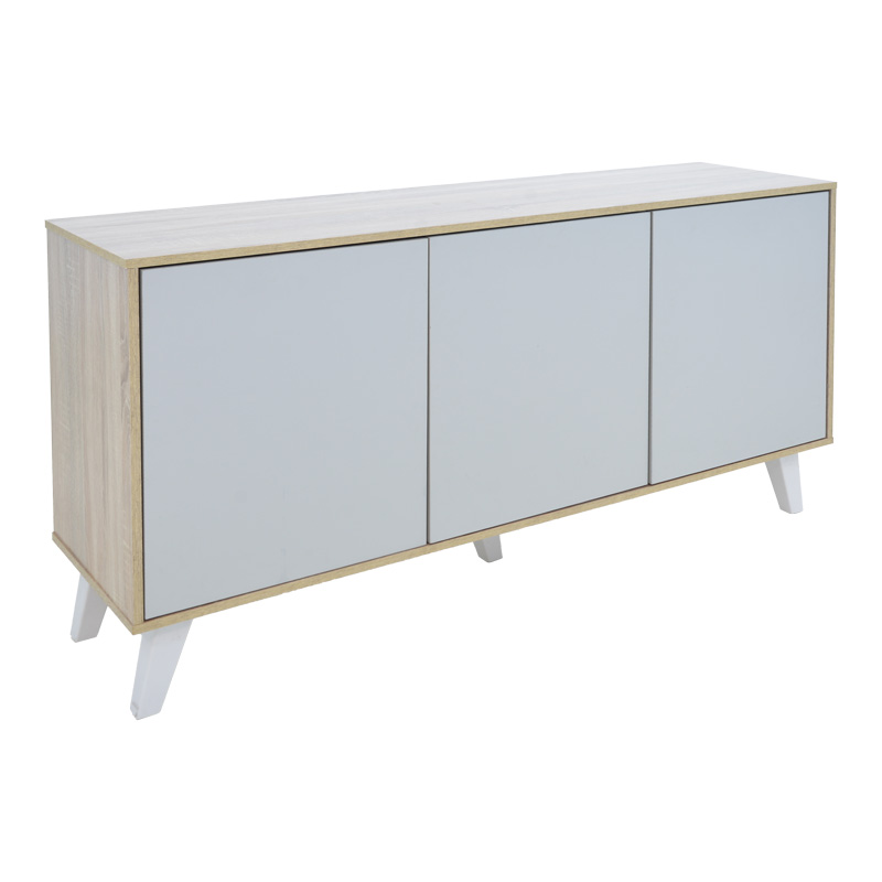 248-000005-1 Μπουφές Billie pakoworld sonoma-γκρι 149x40x77εκ - Image 1
