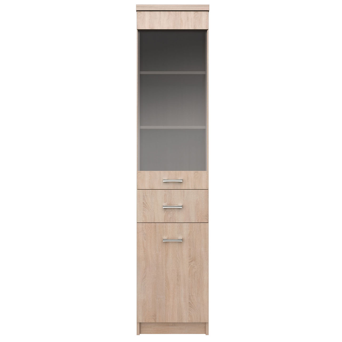 2497 Βιτρίνα Μονόφυλλη Top Mix 1D1W1S 40x33x183εκ Σονόμα με συρτάρι - Image 1