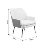Πολυθρόνα Kieran pakoworld ύφασμα γκρι- πόδι μαύρο 77x69x82.5εκ - Image 4