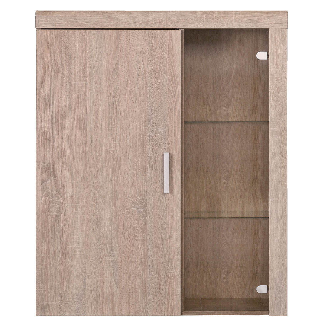 2558 Κρεμαστή Βιτρίνα Δίφυλλη Damis 90.5x35x113.5εκ Σονόμα Με τζάμι και MDF Διακόσμηση - Image 1