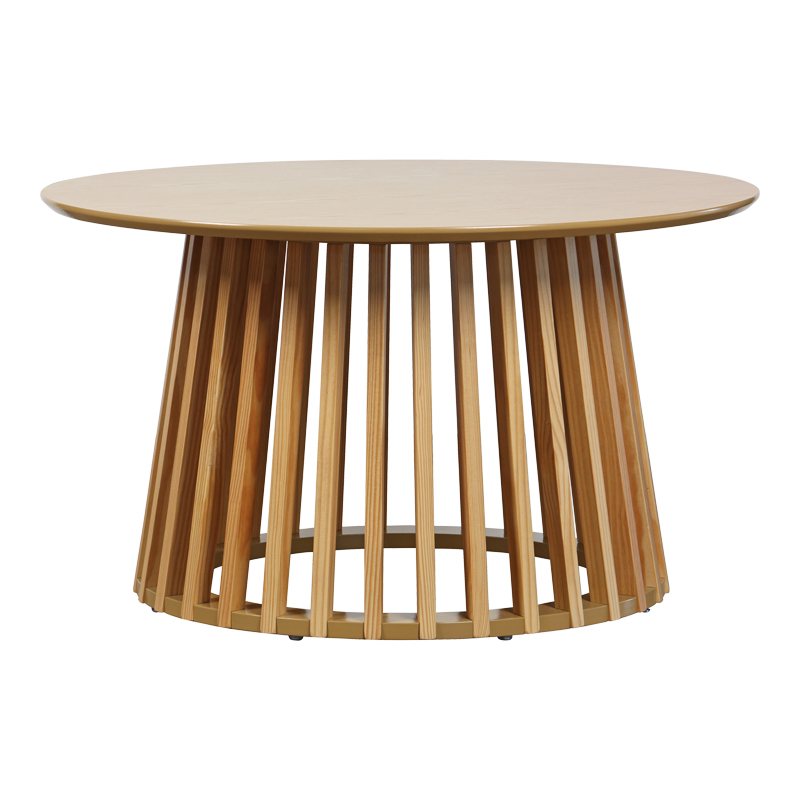 260-000023-1 Τραπέζι σαλονιού Domonic pakoworld mdf/pw σε φυσική απόχρωση Φ80x45εκ - Image 1