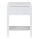 Κομοδίνο Zeplen pakoworld MDF σε λευκή απόχρωση 40x30x53εκ