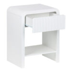 Κομοδίνο Zeplen pakoworld MDF σε λευκή απόχρωση 40x30x53εκ - Image 2