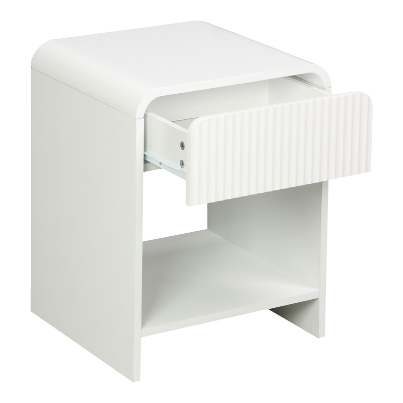 260-000029-1 Κομοδίνο Lemperto pakoworld MDF σε λευκή απόχρωση 40x40x53εκ - Image 1