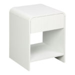 Κομοδίνο Lemperto pakoworld MDF σε λευκή απόχρωση 40x40x53εκ - Image 3
