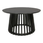 Τραπέζι σαλονιού Domonic pakoworld mdf σε μαύρη απόχρωση Φ80x45εκ
