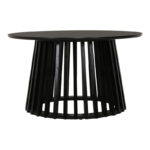 Τραπέζι σαλονιού Domonic pakoworld mdf σε μαύρη απόχρωση Φ80x45εκ - Image 3
