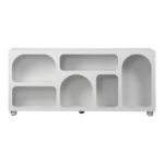 Μπουφές Emersi pakoworld με ράφια mdf σε λευκή απόχρωση 164x34x76εκ - Image 2