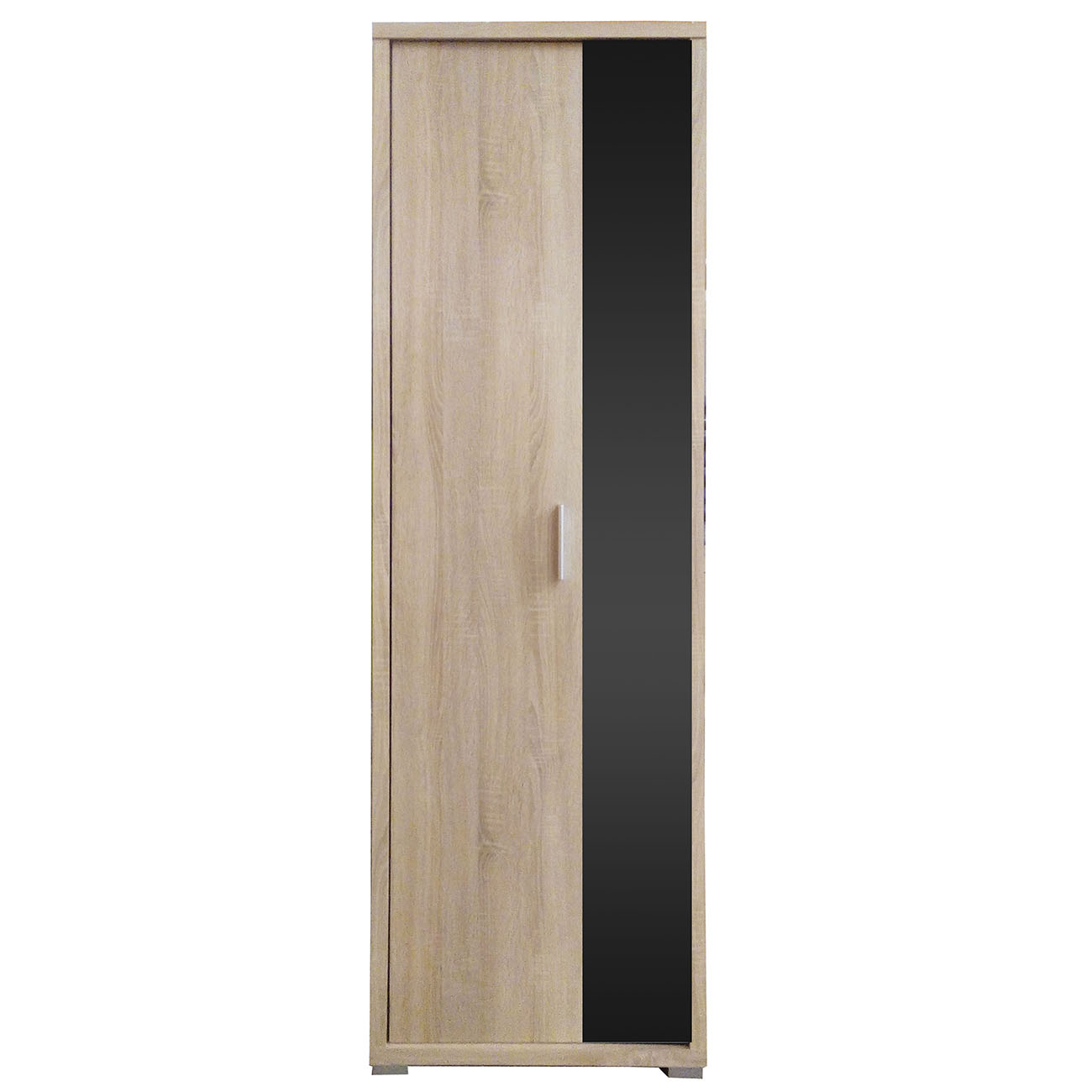 2621 Ντουλάπα Μονόφυλλη Laura 66x35x208.8εκ Σονόμα-Μαύρη - Image 1