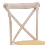 Καρέκλα Dylon pakoworld στοιβαζόμενη white wash ξύλο οξιάς-έδρα φυσικό rattan 48x52x89εκ - Image 5