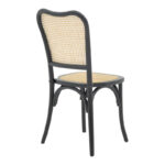 Καρέκλα στοιβαζόμενη Zozele pakoworld φυσικό rattan pe-μαύρο toon wood 45x51x88εκ - Image 3