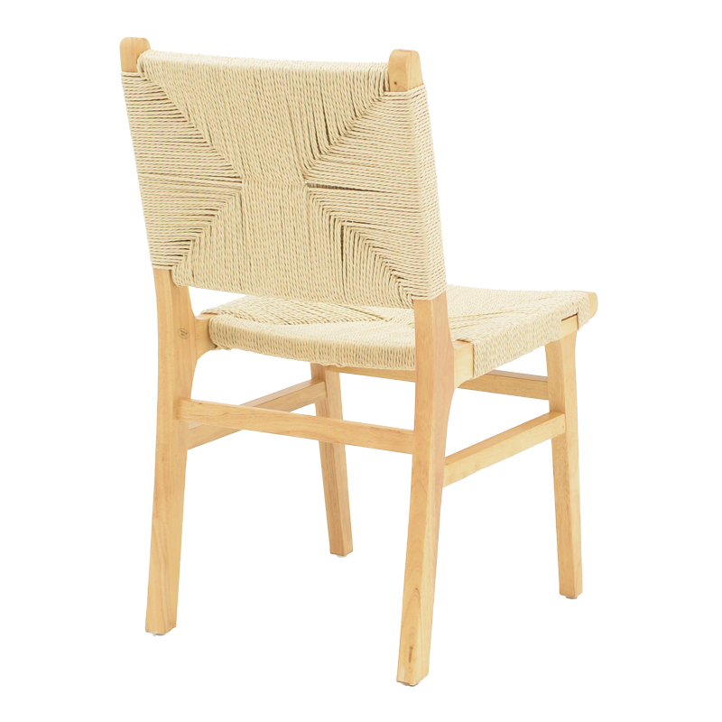 263-000044-1 Καρέκλα Arten pakoworld σχοινί-rubberwood σε φυσική απόχρωση 60x55x85εκ - Image 1