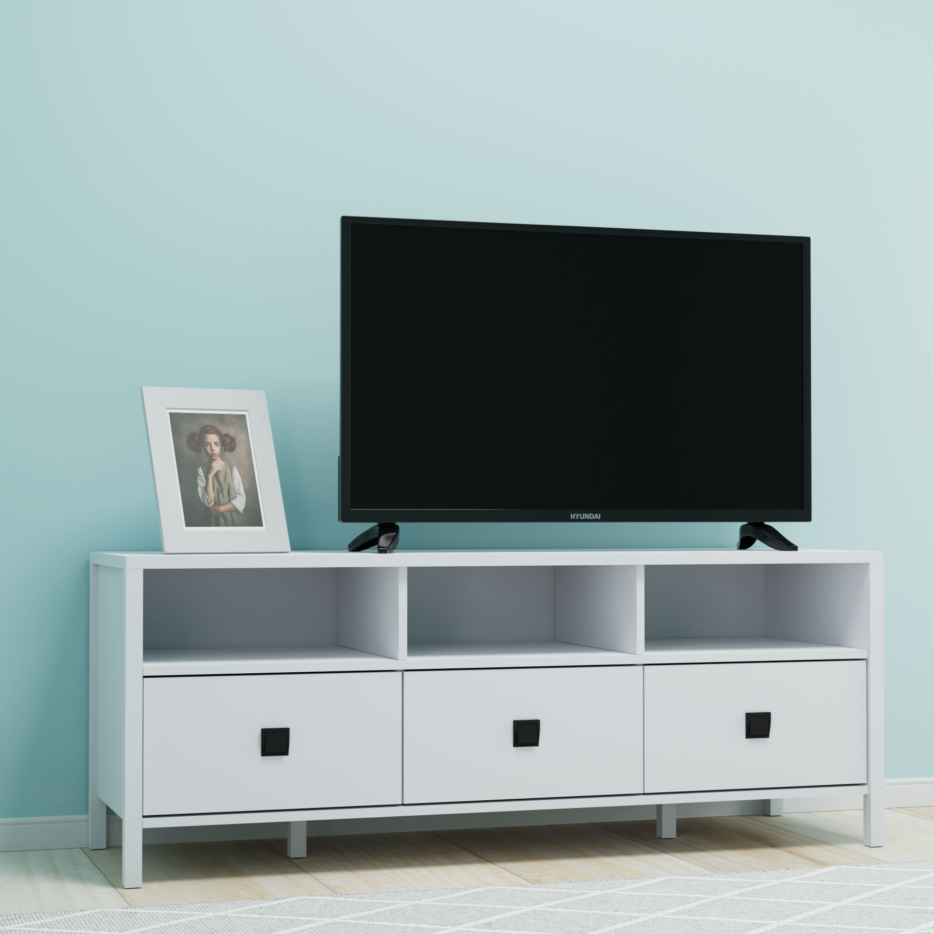 2662 Έπιπλο TV Marocco Λευκό 149x47x57.5cm - Image 1