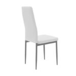 Καρέκλα Parker pakoworld μέταλλο-PU λευκό-ανθρακί πόδι 42x48x98εκ - Image 2