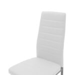 Καρέκλα Parker pakoworld μέταλλο-PU λευκό-ανθρακί πόδι 42x48x98εκ - Image 5