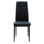 Καρέκλα Parker pakoworld PU ανθρακί-μαύρο πόδι 42x48x98εκ - Image 4