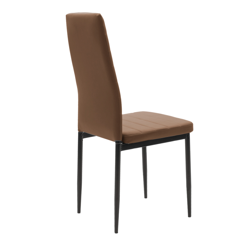 270-000003-1 Καρέκλα Parker pakoworld PU καφέ-μαύρο πόδι 42x48x98εκ - Image 1