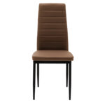 Καρέκλα Parker pakoworld PU καφέ-μαύρο πόδι 42x48x98εκ - Image 3
