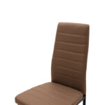Καρέκλα Parker pakoworld PU καφέ-μαύρο πόδι 42x48x98εκ - Image 4