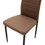 Καρέκλα Parker pakoworld PU καφέ-μαύρο πόδι 42x48x98εκ - Image 5