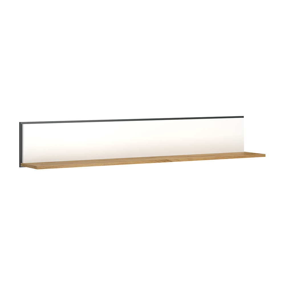 2900 Ράφι Επιτοίχιο Palmor Χρυσό Δρυς-Λευκό 150x23.5x24.5cm - Image 1