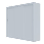 Ντουλάπα Grandio Λευκή 250x60x215cm - Image 2