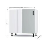 Modest Κάτω Γωνιακό Ντουλάπι Γκρι 100x48x82εκ - Image 2