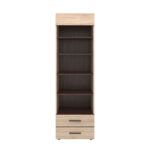 Βιβλιοθήκη Solo 2S 60x41x197 Sonoma με Wenge και MDF Καμπυλωτό τελείωμα