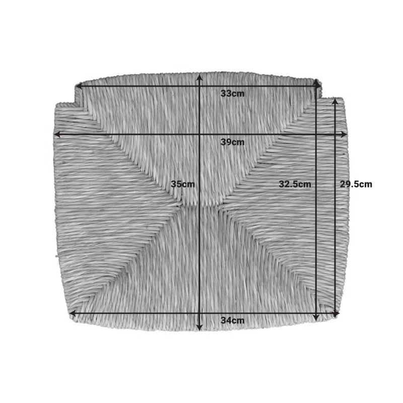 305-000001-1 Ψάθα για ξύλινη καρέκλα Charchie pakoworld φυσικό 39x35x2εκ - Image 1