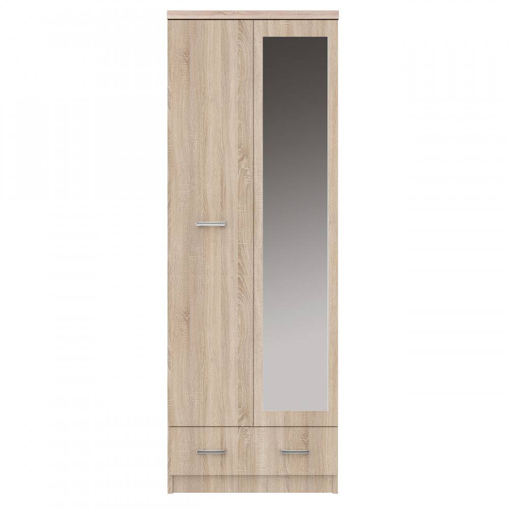 3051 Ντουλάπα Δίφυλλη Top Mix 60x33x183cm Σονόμα με Καθρέπτη - Image 1