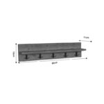 Κρεμάστρα τοίχου Esform pakoworld oak μελαμίνης 80x11x18εκ - Image 3