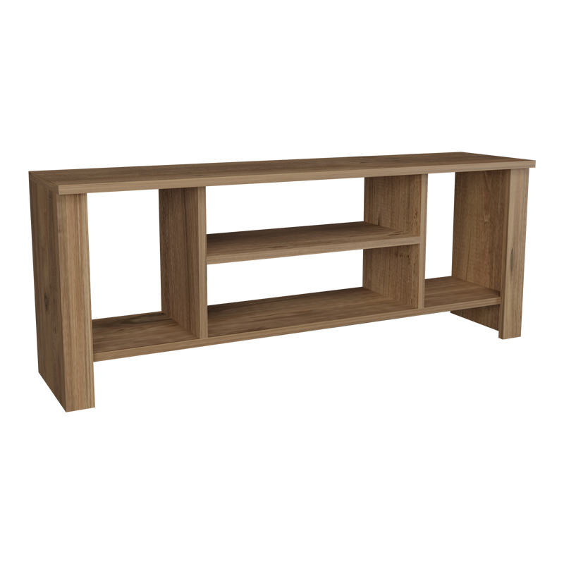 321-000123-1 Έπιπλο τηλεόρασης Seref pakoworld σε oak απόχρωση 120x30x47εκ - Image 1