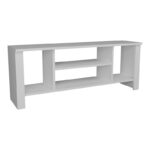 Έπιπλο τηλεόρασης Seref pakoworld σε λευκή απόχρωση 120x30x47εκ