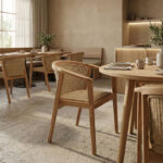 Πολυθρόνα Granny pakoworld teak wood και συνθετικό σχοινί σε φυσική απόχρωση 60x60x82εκ