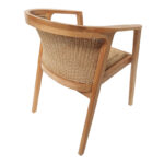 Πολυθρόνα Granny pakoworld teak wood και συνθετικό σχοινί σε φυσική απόχρωση 60x60x82εκ - Image 3