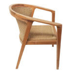 Πολυθρόνα Granny pakoworld teak wood και συνθετικό σχοινί σε φυσική απόχρωση 60x60x82εκ - Image 4