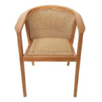 Πολυθρόνα Granny pakoworld teak wood και συνθετικό σχοινί σε φυσική απόχρωση 60x60x82εκ - Image 5