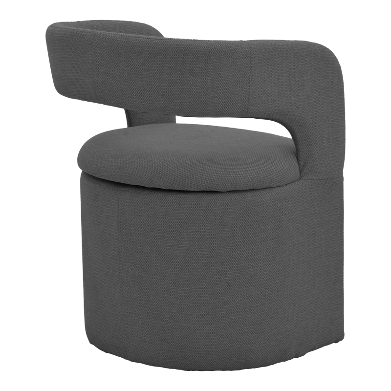 357-000026-1 Πολυθρόνα Cocon pakoworld ύφασμα ανθρακί 58x58x80εκ - Image 1
