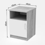 Κομοδίνο Galdi pakoworld σε sonoma απόχρωση 40x45x60εκ - Image 5