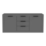 Μπουφές Doha pakoworld σε ανθρακί απόχρωση 180x45x80.5εκ - Image 3