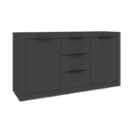 Μπουφές Doha pakoworld σε ανθρακί απόχρωση 150x45x80.5εκ