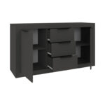 Μπουφές Doha pakoworld σε ανθρακί απόχρωση 150x45x80.5εκ - Image 2